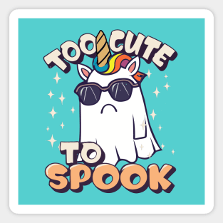 Too Cute To Spook Little Unicorn Ghost Funny Joke Magnet